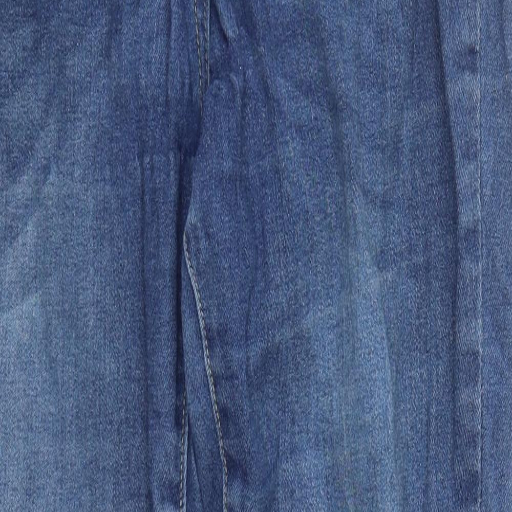 Parisian Womens Blue  Cotton Straight Jeans Size 8 L27 in Regular Zip