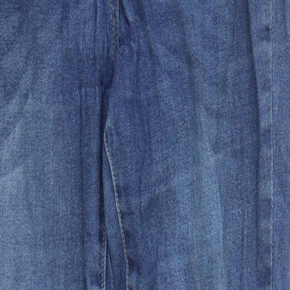 Parisian Womens Blue  Cotton Straight Jeans Size 8 L27 in Regular Zip