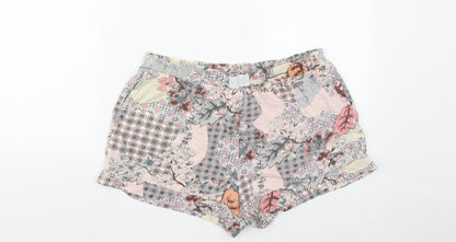NEXT Womens Multicoloured Geometric Cotton Bermuda Shorts Size L  Regular