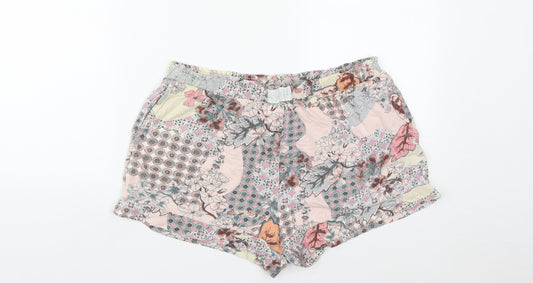 NEXT Womens Multicoloured Geometric Cotton Bermuda Shorts Size L  Regular