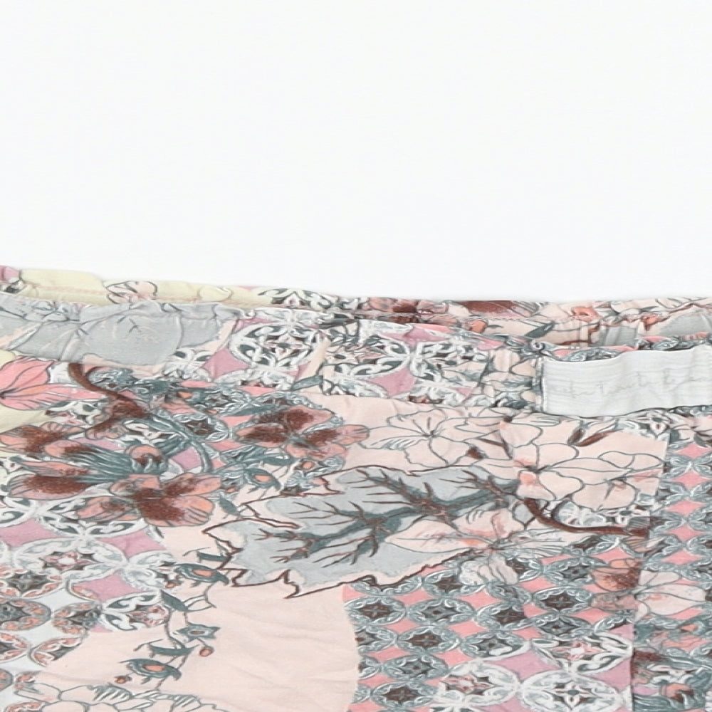 NEXT Womens Multicoloured Geometric Cotton Bermuda Shorts Size L  Regular