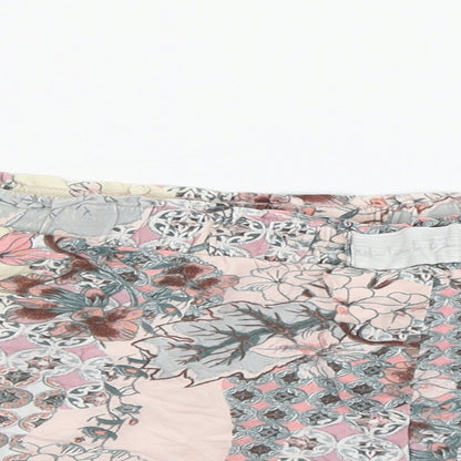 NEXT Womens Multicoloured Geometric Cotton Bermuda Shorts Size L  Regular