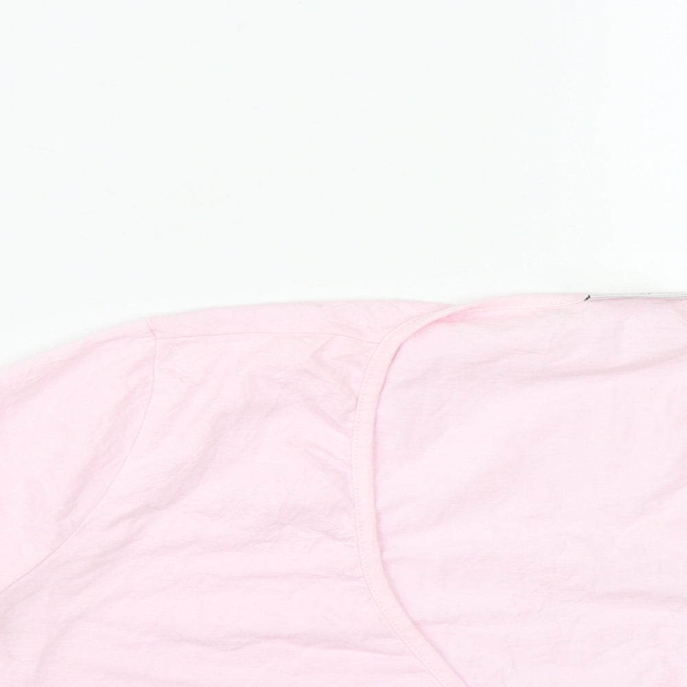 Womens UK Size 10 NEXT Pink Cropped T-Shirt