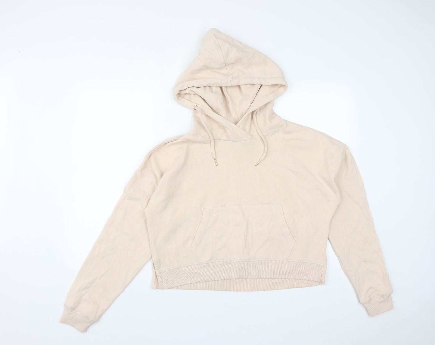 Miss Selfridge Womens Pink  Cotton Pullover Hoodie Size 14  Drawstring