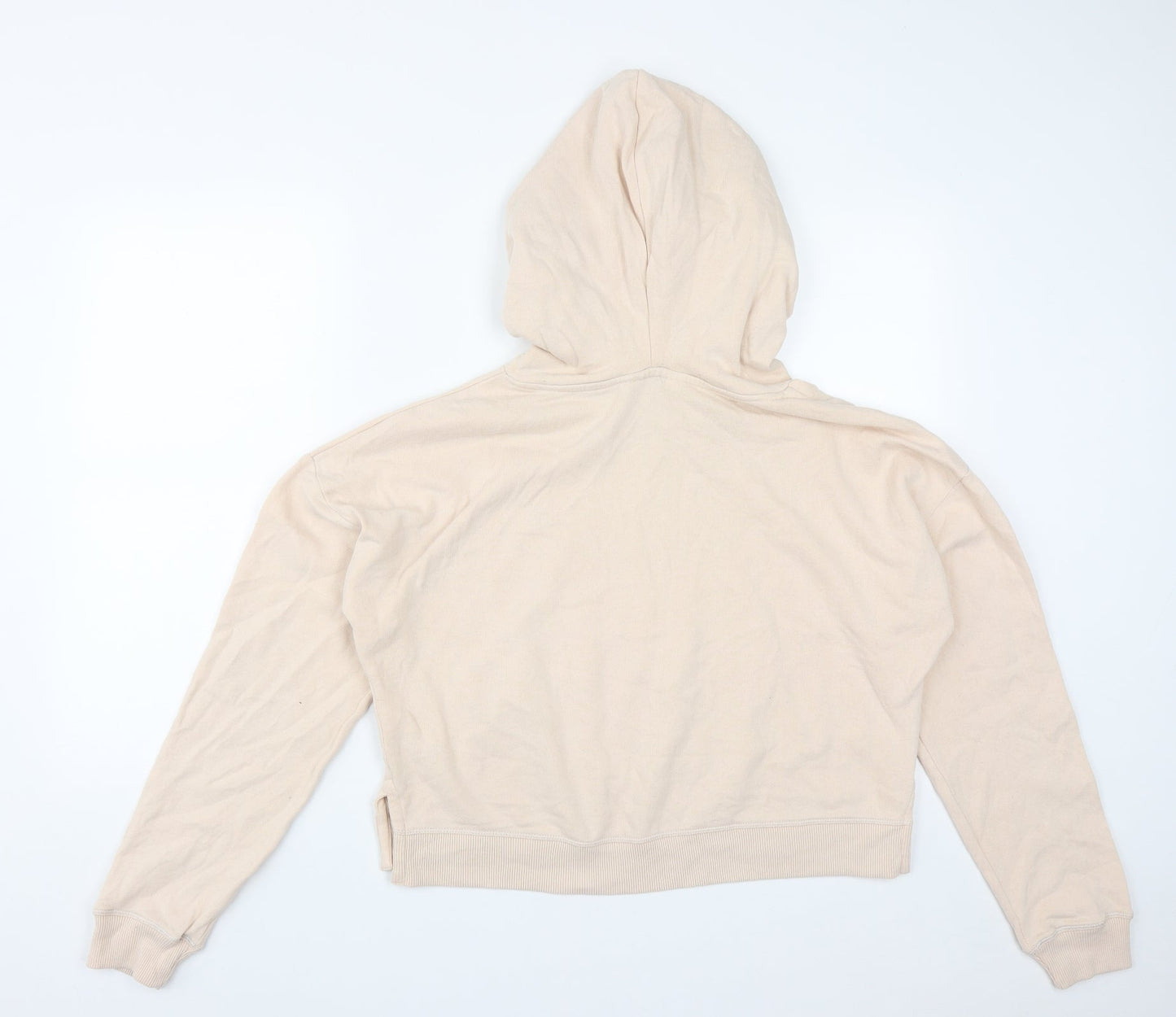 Miss Selfridge Womens Pink  Cotton Pullover Hoodie Size 14  Drawstring