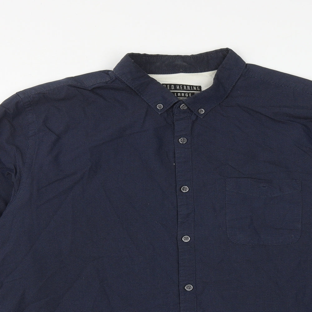 Mens UK Size L Debenhams Blue  Button-Up Long Sleeve Casual Shirt