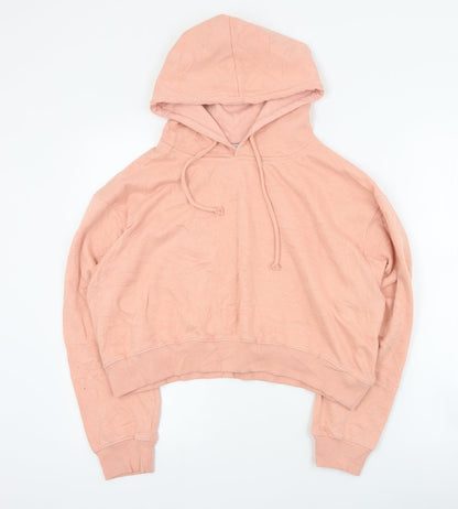 In the Style Womens Pink  Cotton Pullover Hoodie Size 14  Pullover - Cropped