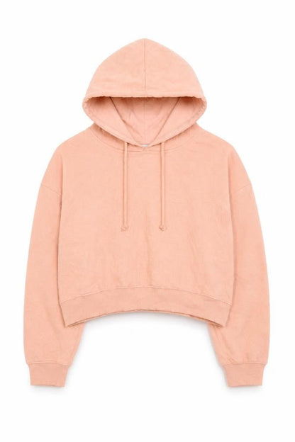 In the Style Womens Pink  Cotton Pullover Hoodie Size 14  Pullover - Cropped