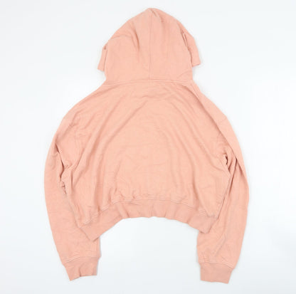 In the Style Womens Pink  Cotton Pullover Hoodie Size 14  Pullover - Cropped
