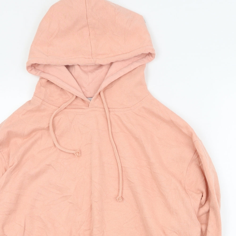 In the Style Womens Pink  Cotton Pullover Hoodie Size 14  Pullover - Cropped