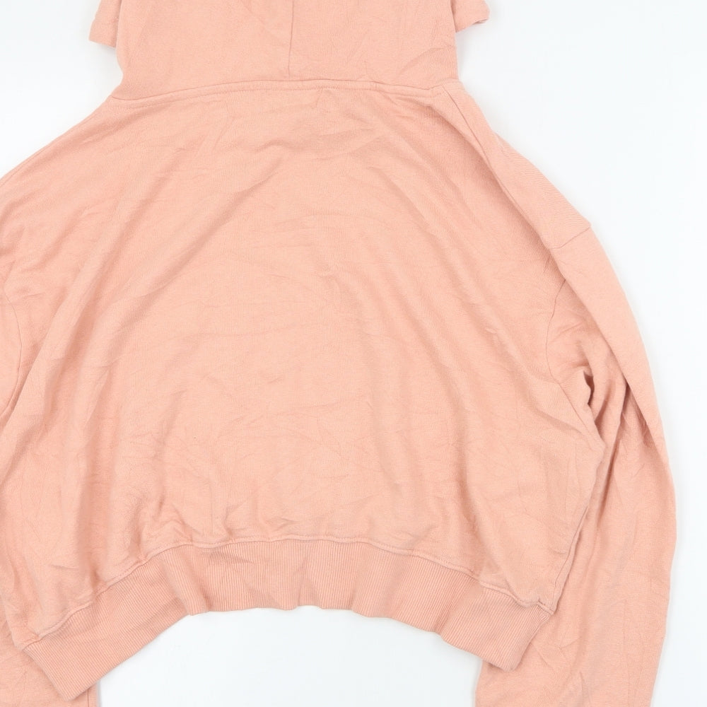 In the Style Womens Pink  Cotton Pullover Hoodie Size 14  Pullover - Cropped