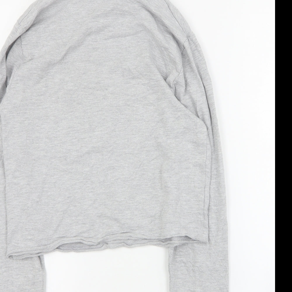 M&Co Girls Grey  Cotton Pullover Hoodie Size 13 Years  Pullover - Mickey Mouse