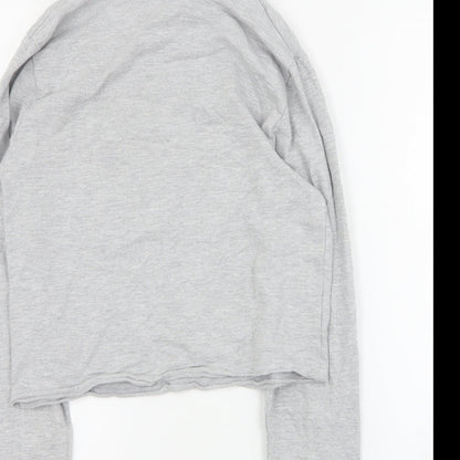 M&Co Girls Grey  Cotton Pullover Hoodie Size 13 Years  Pullover - Mickey Mouse