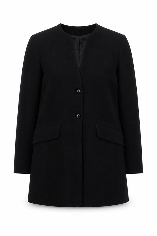 House of Fraser Womens Black   Jacket Blazer Size 12  Button