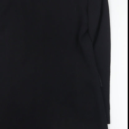 House of Fraser Womens Black   Jacket Blazer Size 12  Button