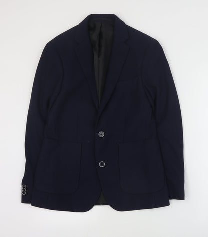 Mens UK Size S Burton Regular Blue Suit Jacket