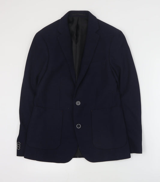 Mens UK Size S Burton Regular Blue Suit Jacket