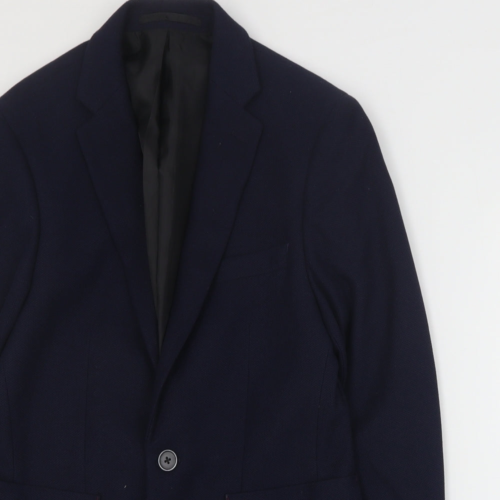 Mens UK Size S Burton Regular Blue Suit Jacket