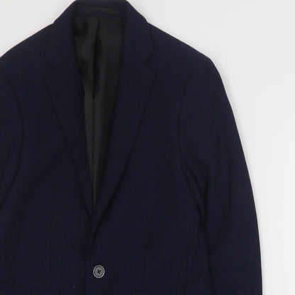 Mens UK Size S Burton Regular Blue Suit Jacket