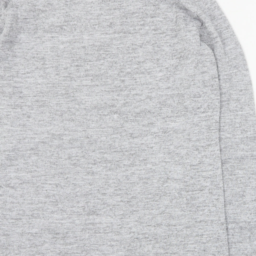 Jessica Graff Womens Grey Round Neck  Acrylic Pullover Jumper Size S