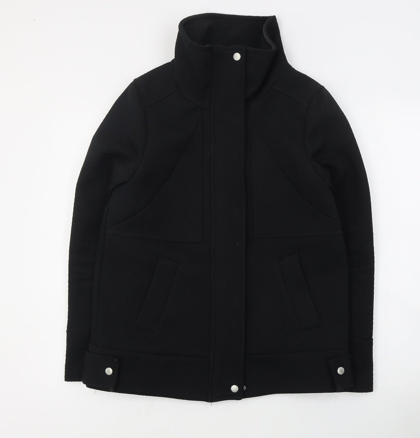 Womens UK Size 8 H&M Black Pea Coat