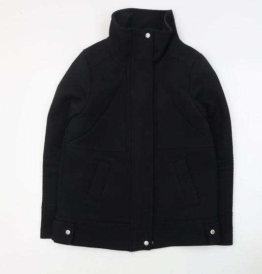 Womens UK Size 8 H&M Black Pea Coat
