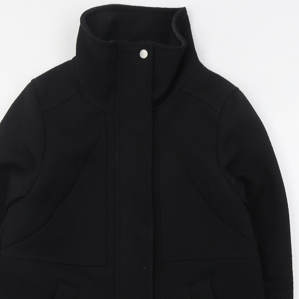Womens UK Size 8 H&M Black Pea Coat