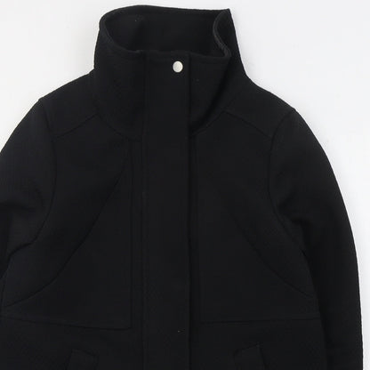 Womens UK Size 8 H&M Black Pea Coat