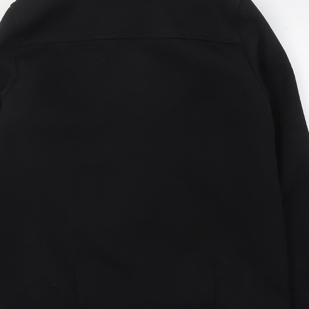 Womens UK Size 8 H&M Black Pea Coat