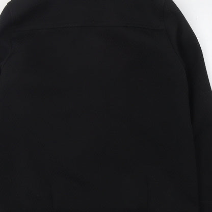 Womens UK Size 8 H&M Black Pea Coat