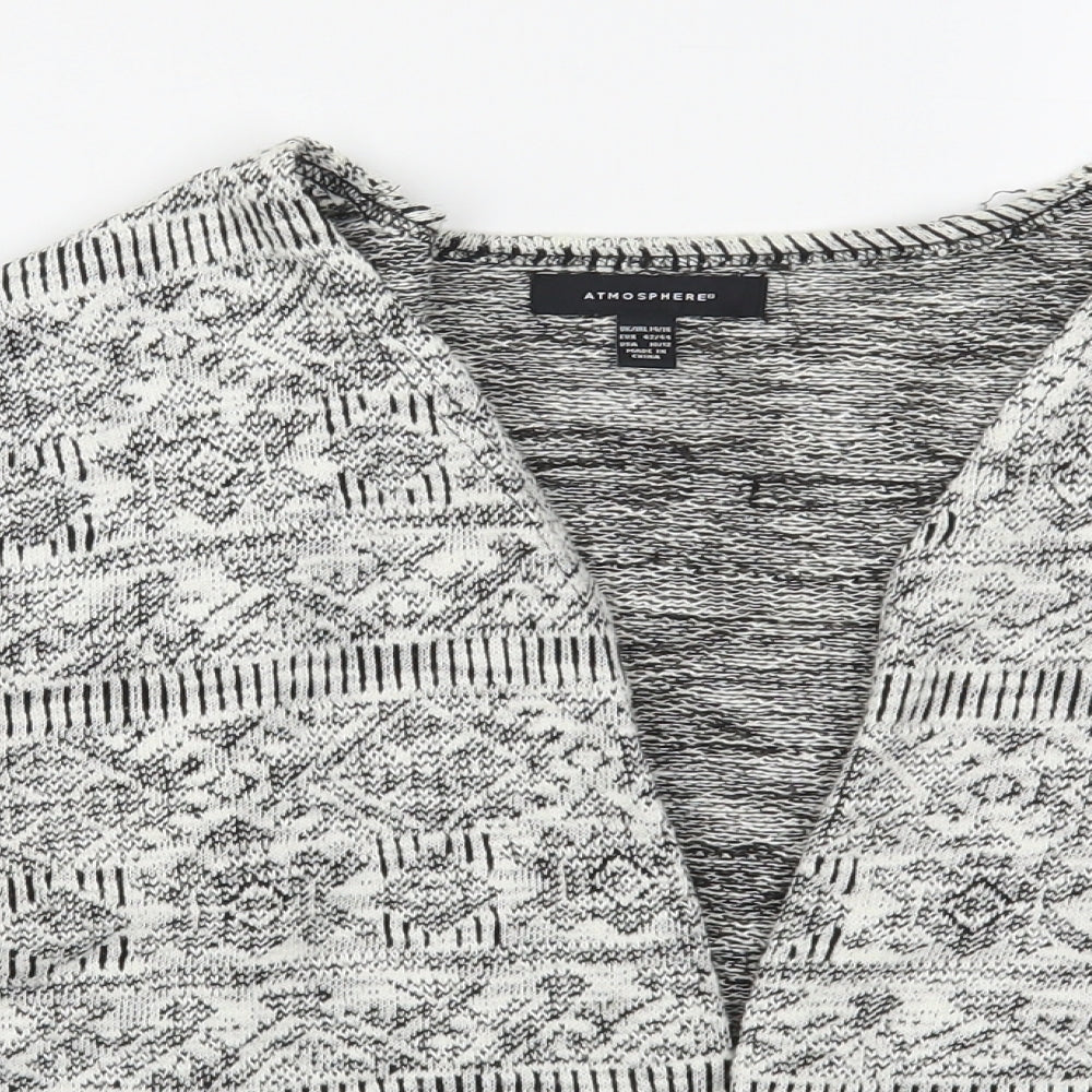 Womens UK Size 14 Atmosphere Grey Cardigan Jumper