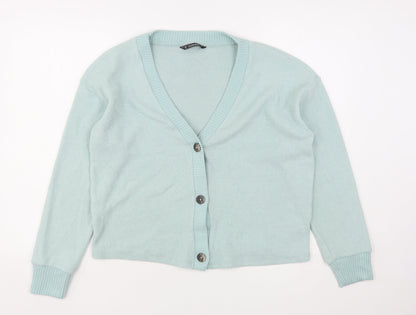 Womens UK Size XS Dunnes Stores Green Cardigan Jumper