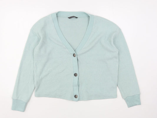 Womens UK Size XS Dunnes Stores Green Cardigan Jumper
