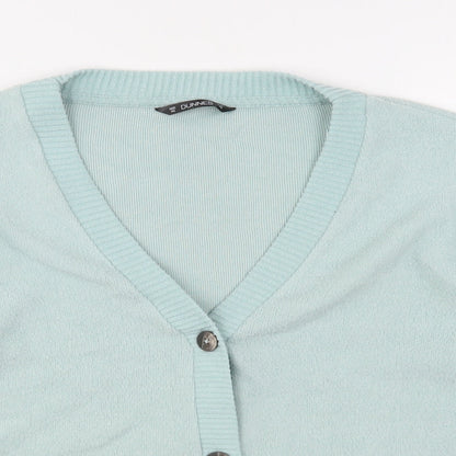 Womens UK Size XS Dunnes Stores Green Cardigan Jumper