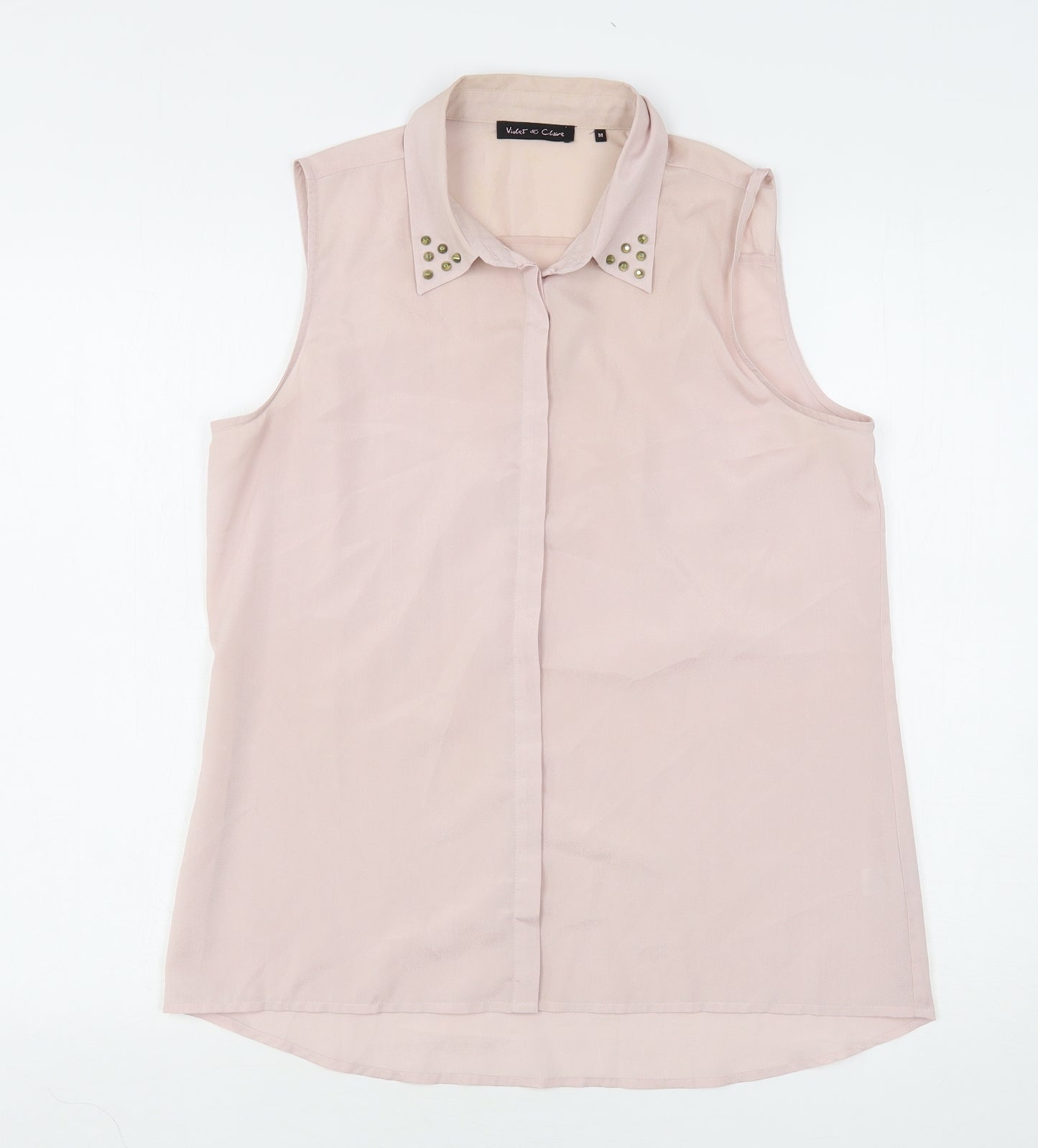 Womens UK Size M Violet & Claire Pink Basic Blouse