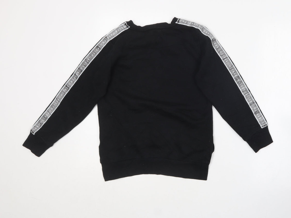 Primark Boys Black  Polyester Pullover Sweatshirt Size 9-10 Years