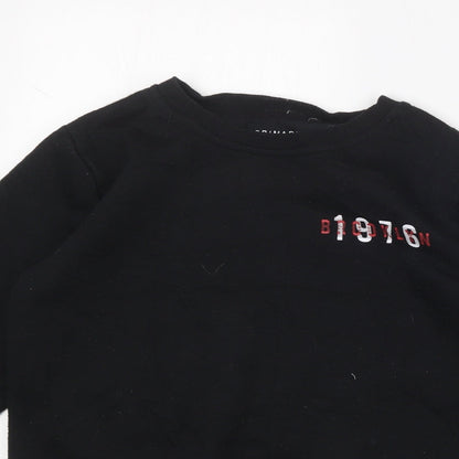 Primark Boys Black  Polyester Pullover Sweatshirt Size 9-10 Years