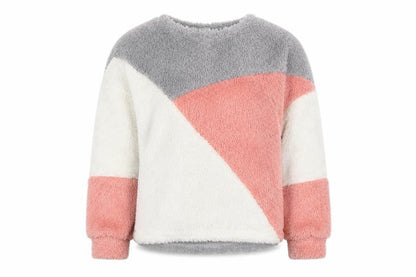 SheIn Girls Grey Round Neck  Polyester Pullover Jumper Size 7 Years