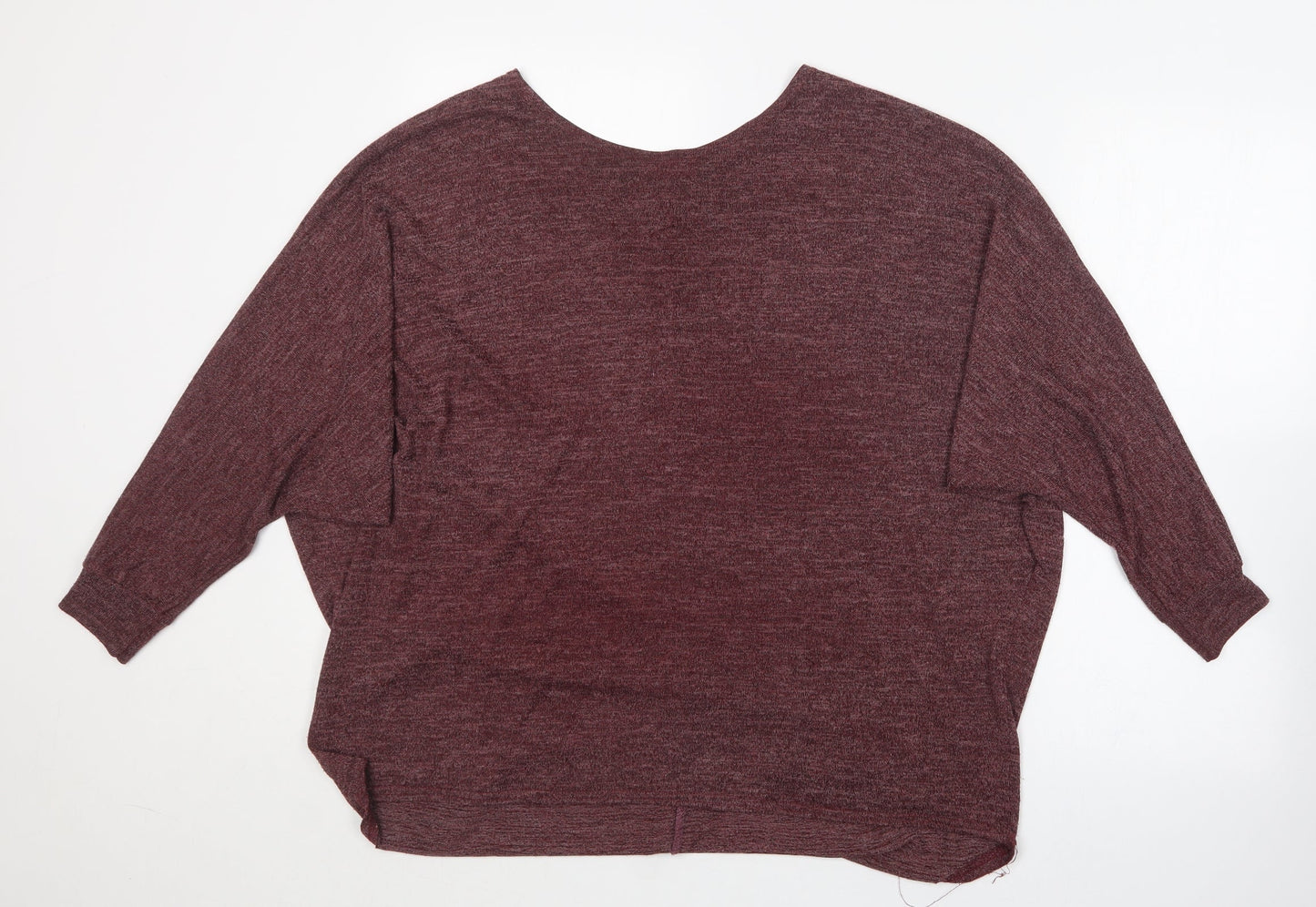 Bodywear Womens Purple Round Neck  Polyester Pullover Jumper Size M