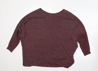 Bodywear Womens Purple Round Neck  Polyester Pullover Jumper Size M