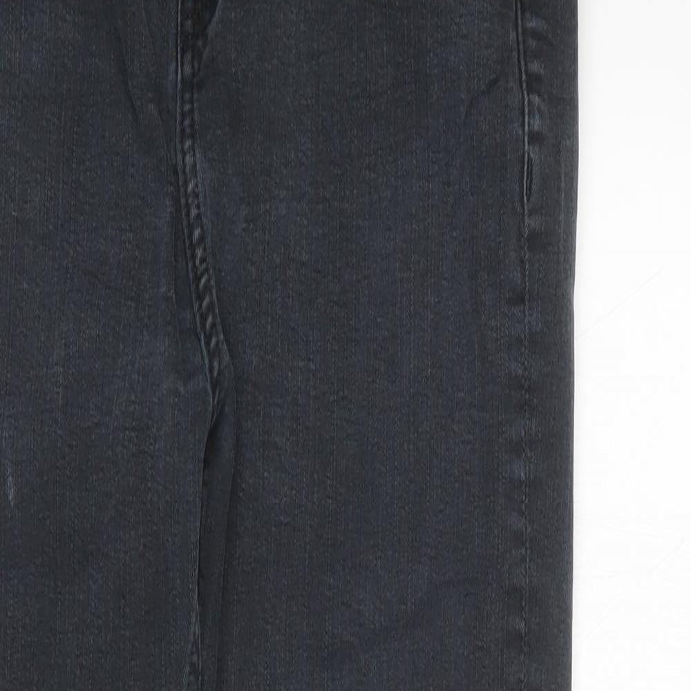 Topshop Womens Grey  Cotton Skinny Jeans Size 30 in L30 in Regular