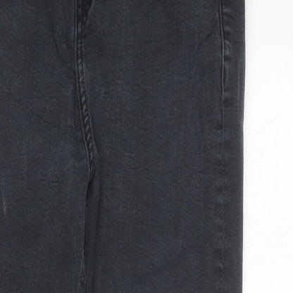 Topshop Womens Grey  Cotton Skinny Jeans Size 30 in L30 in Regular