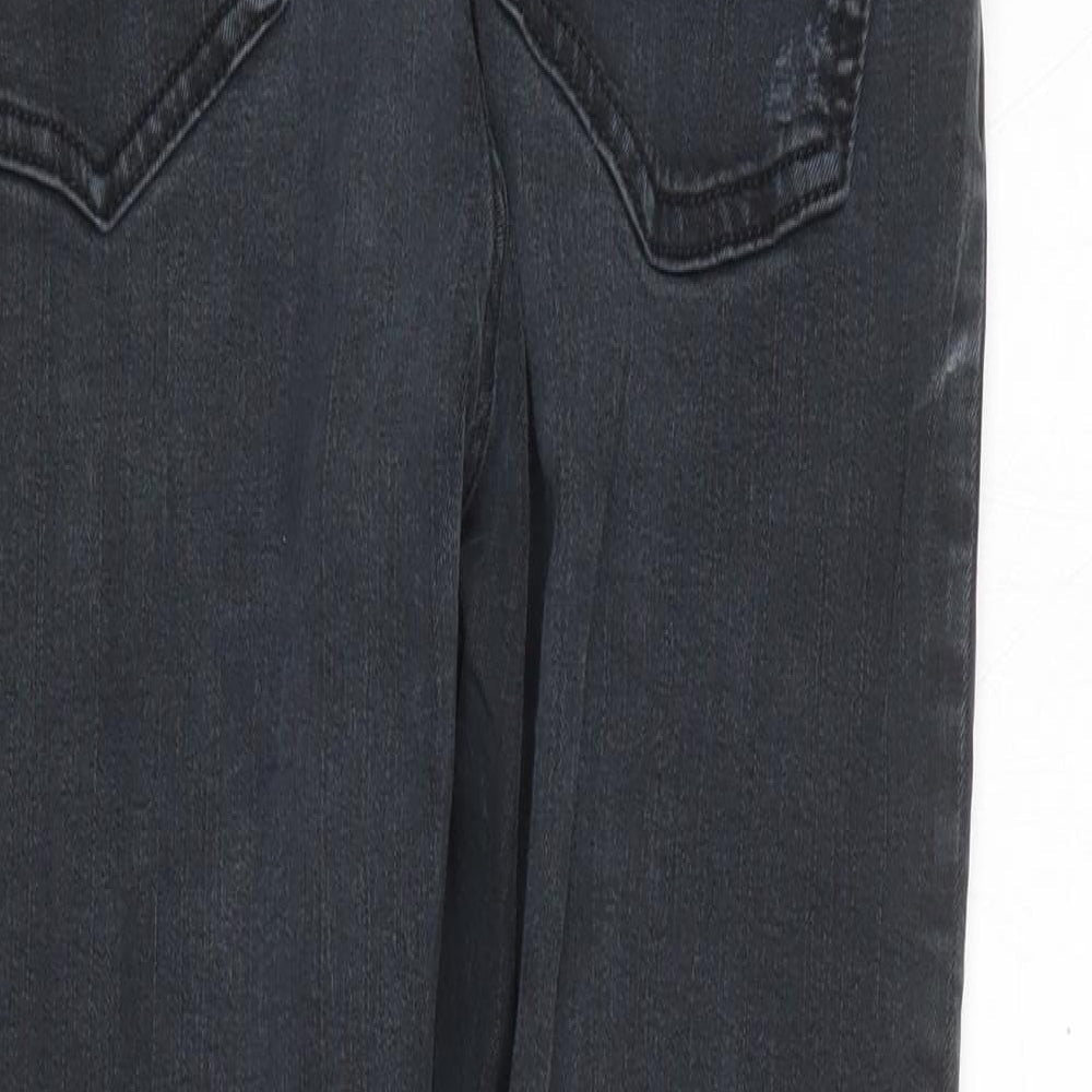 Topshop Womens Grey  Cotton Skinny Jeans Size 30 in L30 in Regular