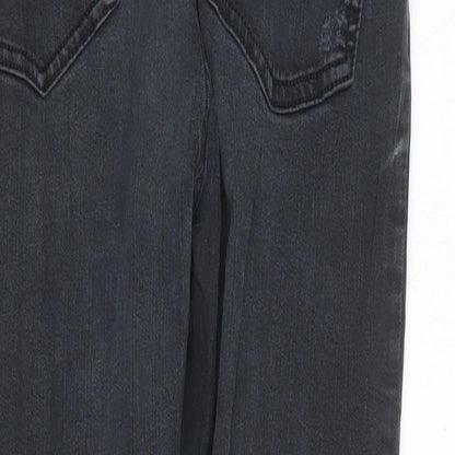 Topshop Womens Grey  Cotton Skinny Jeans Size 30 in L30 in Regular