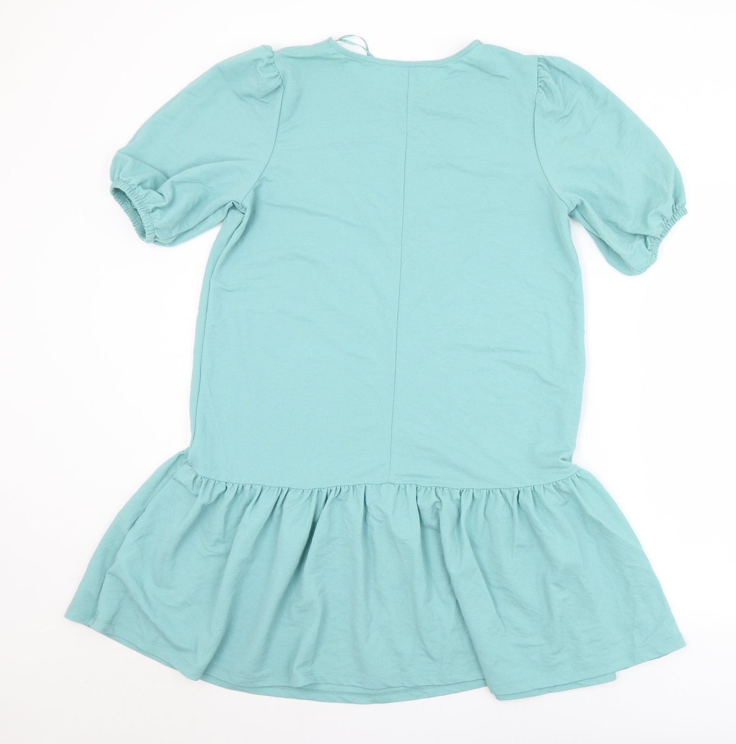 Primark Womens Green  Viscose T-Shirt Dress  Size 8  Round Neck