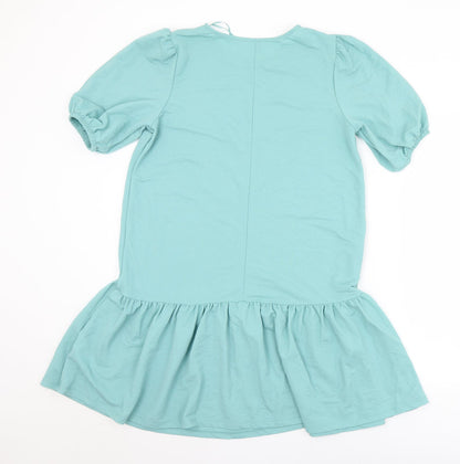 Primark Womens Green  Viscose T-Shirt Dress  Size 8  Round Neck