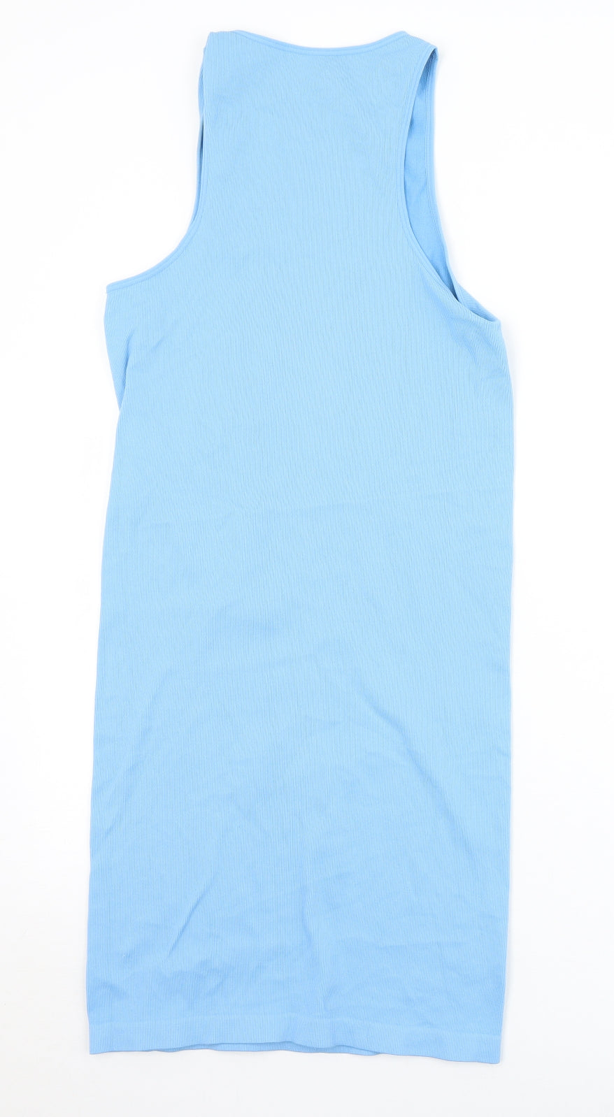 Primark Womens Blue  Nylon Tank Dress  Size 14  Round Neck