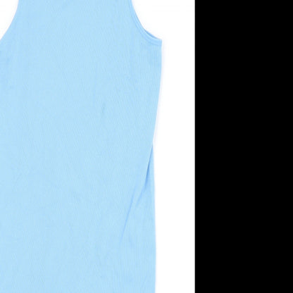 Primark Womens Blue  Nylon Tank Dress  Size 14  Round Neck