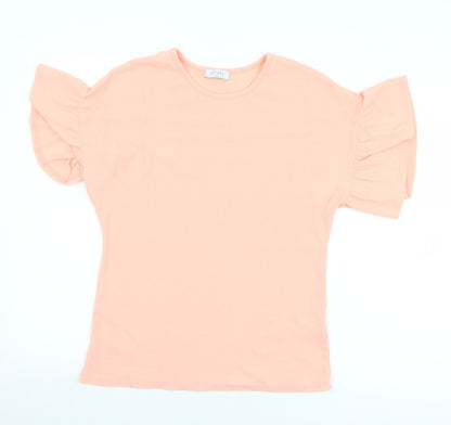 Womens UK Size 10 Papaya Pink Pullover Jumper