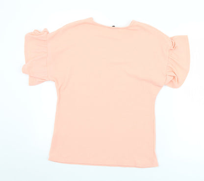 Womens UK Size 10 Papaya Pink Pullover Jumper